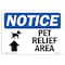 Signmission Sign, 12" H, Rigid Plastic, Pet Relief Area (Up Arrow) Sign, Landscape, 1218-L-17237 OS-NS-P-1218-L-17237 - alternate 1